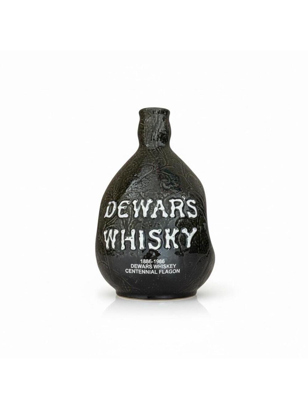 VINTAGE 1886-1986 DEWAR'S WHISKY CENTENNIAL CERAMIC FLAGON DECANTER JUG SCOTLAND